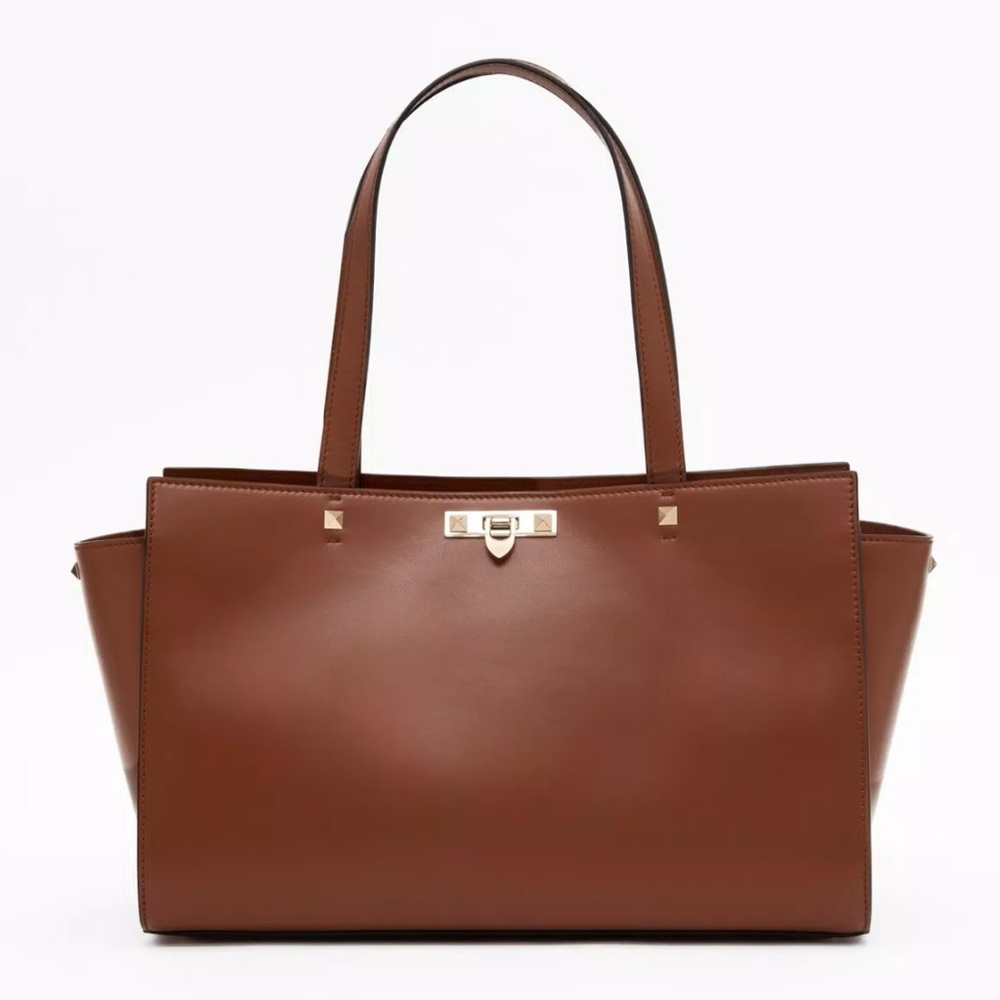 NWT in bag Valentino Garavani Brown Leather Shoulder Bag